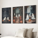 Ghost Couple Fall Forest Wall Art Poster Decor by Wall Art Set