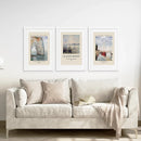 Claude Monet Art Set of 3 Beach Posters Decor by Wall Art Set