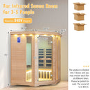 3-5 People Far Infrared Wooden Sauna Room for Home by LJGDeals