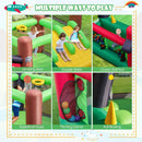 6-in-1 Inflatable Bounce House with Double Slides without Blower by LJGDeals