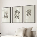 Antique Floral Prints 3 Piece Wall Art Decor by Wall Art Set