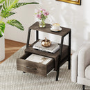 3-Tier Farmhouse Nightstand with Open Shelf by LJGDeals