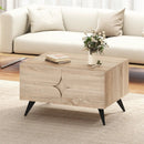Farmhouse Accent Modern Coffee Table with Storage for Living Room Bedroom-Natural by LJGDeals