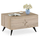 Farmhouse Accent Modern Coffee Table with Storage for Living Room Bedroom-Natural by LJGDeals