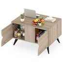 Farmhouse Accent Modern Coffee Table with Storage for Living Room Bedroom-Natural by LJGDeals