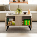 Farmhouse Accent Modern Coffee Table with Storage for Living Room Bedroom-Natural by LJGDeals