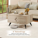 Farmhouse Accent Modern Coffee Table with Storage for Living Room Bedroom-Natural by LJGDeals