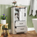 Farmhouse Bathroom Floor Cabinet Freestanding Wooden Storage Organizer-White by LJGDeals
