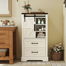 Farmhouse Bathroom Floor Cabinet Freestanding Wooden Storage Organizer-White by LJGDeals