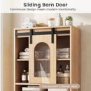 Farmhouse Bathroom Floor Cabinet with Sliding Barn Door by DirectDeals