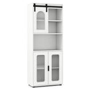 Farmhouse Bathroom Floor Cabinet with Sliding Barn Door by DirectDeals