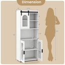 Farmhouse Bathroom Floor Cabinet with Sliding Barn Door by LJGDeals