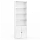 71 Inch Freestanding Bookshelf with 6 Shelves and 2-Door Cabinet by LJGDeals