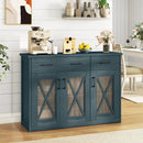 Farmhouse Buffet Sideboard 3-Door Kitchen Storage Cabinet with 2 Drawers by LJGDeals