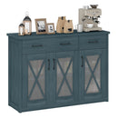 Farmhouse Buffet Sideboard 3-Door Kitchen Storage Cabinet with 2 Drawers by LJGDeals