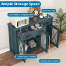 Farmhouse Buffet Sideboard 3-Door Kitchen Storage Cabinet with 2 Drawers by DirectDeals