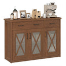 Farmhouse Buffet Sideboard 3-Door Kitchen Storage Cabinet with 2 Drawers by LJGDeals