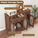 Farmhouse Buffet Sideboard 3-Door Kitchen Storage Cabinet with 2 Drawers by DirectDeals