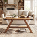 Farmhouse Center Table with Decorative Nailhead Accents for Living Room by LJGDeals