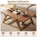 Farmhouse Center Table with Decorative Nailhead Accents for Living Room by DirectDeals