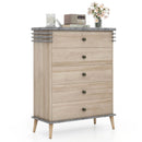 Farmhouse Chest Dresser of Drawers Tall Storage Organizer-Grey by LJGDeals