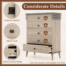 Farmhouse Chest Dresser of Drawers Tall Storage Organizer-Grey by LJGDeals