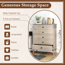 Farmhouse Chest Dresser of Drawers Tall Storage Organizer-Grey by LJGDeals