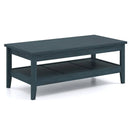 Farmhouse Coffee Table Rustic Cocktail Center Table with Thickened Tabletop by LJGDeals