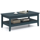 Farmhouse Coffee Table Rustic Cocktail Center Table with Thickened Tabletop by LJGDeals