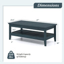 Farmhouse Coffee Table Rustic Cocktail Center Table with Thickened Tabletop by LJGDeals