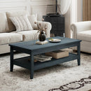 Farmhouse Coffee Table Rustic Cocktail Center Table with Thickened Tabletop by LJGDeals