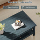 Farmhouse Coffee Table Rustic Cocktail Center Table with Thickened Tabletop by LJGDeals