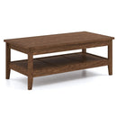 Farmhouse Coffee Table Rustic Cocktail Center Table with Thickened Tabletop by LJGDeals