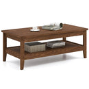 Farmhouse Coffee Table Rustic Cocktail Center Table with Thickened Tabletop by LJGDeals