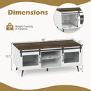 Farmhouse Coffee Table with Sliding Doors and Adjustable Shelf by DirectDeals
