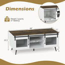 Farmhouse Coffee Table with Sliding Doors and Adjustable Shelf by LJGDeals