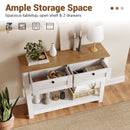 Farmhouse Console Table with 2 Drawers 42 inch Long Narrow Entryway Table by LJGDeals