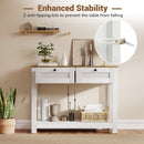 Farmhouse Console Table with 2 Drawers 42 inch Long Narrow Entryway Table by LJGDeals