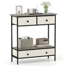 Farmhouse Console Table with Open Storage Shelf for Hallway-Gray by LJGDeals