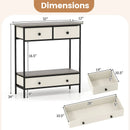 Farmhouse Console Table with Open Storage Shelf for Hallway-Gray by LJGDeals