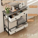 Farmhouse Console Table with Open Storage Shelf for Hallway-Gray by LJGDeals