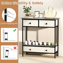 Farmhouse Console Table with Open Storage Shelf for Hallway-Gray by LJGDeals