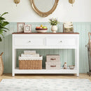 Console Table with 2 Drawers and Open Storage Shelf by LJGDeals