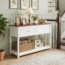Console Table with 2 Drawers and Open Storage Shelf by LJGDeals