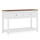 Console Table with 2 Drawers and Open Storage Shelf by LJGDeals