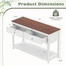 Console Table with 2 Drawers and Open Storage Shelf by LJGDeals