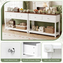Console Table with 2 Drawers and Open Storage Shelf by LJGDeals