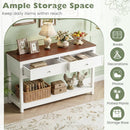 Console Table with 2 Drawers and Open Storage Shelf by LJGDeals