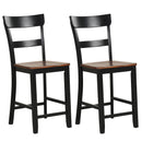 Farmhouse Dining Bar Stool Set of 2 with Solid Rubber Wood Frame-White by DirectDeals
