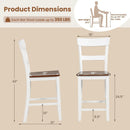 Farmhouse Dining Bar Stool Set of 2 with Solid Rubber Wood Frame by LJGDeals
